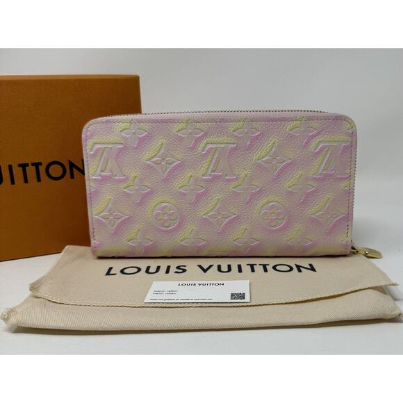 Louis Vuitton Stardust Zippy Wallet Pink/Yellow Shimmer Effect M81299 FRANCE NEW - Picture 3 of 10
